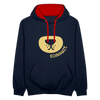 Schnauze - Kontrast Hoodie - Navy/Rot
