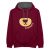 Schnauze - Kontrast Hoodie - Weinrot/Anthrazit