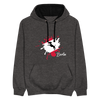 Berlin Klecks Hund - Kontrast Hoodie - Anthrazit/Schwarz