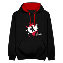 Berlin Klecks Bär - Kontrast Hoodie