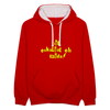 Dit eskaliat eh wilda  - Kontrast Hoodie - Rot/Weiß