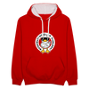 Wesdewat? - Kontrast Hoodie - Rot/Weiß