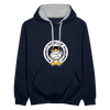 Wesdewat? - Kontrast Hoodie - Navy/Grau meliert
