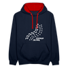 Jemeinsam Für Imma - Kontrast Hoodie - Navy/Rot