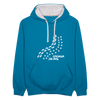 Jemeinsam Für Imma - Kontrast Hoodie - Pfauenblau/Grau meliert