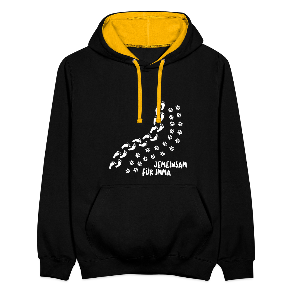 Jemeinsam Für Imma - Kontrast Hoodie - Schwarz/Gold