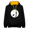 Hund am Fernsehturm - Kontrast Hoodie - Schwarz/Gold
