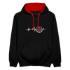 Haupstadt - Kontrast Hoodie - Schwarz/Rot