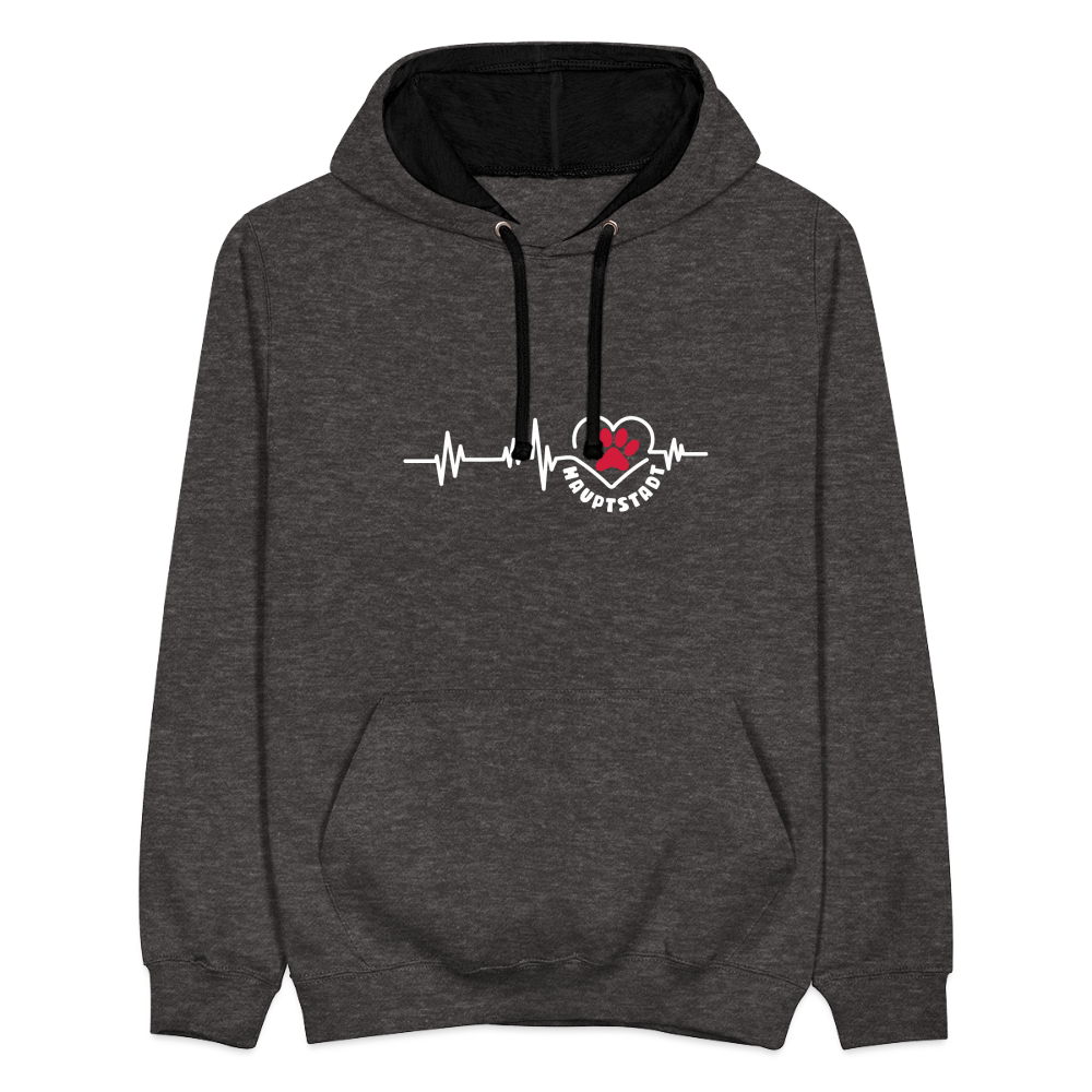 Haupstadt - Kontrast Hoodie - Anthrazit/Schwarz