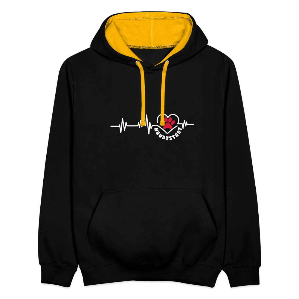 Haupstadt - Kontrast Hoodie - Schwarz/Gold