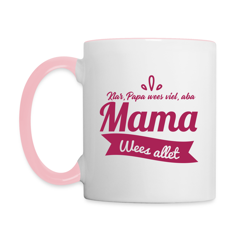 Mama wees allet - Tasse zweifarbig