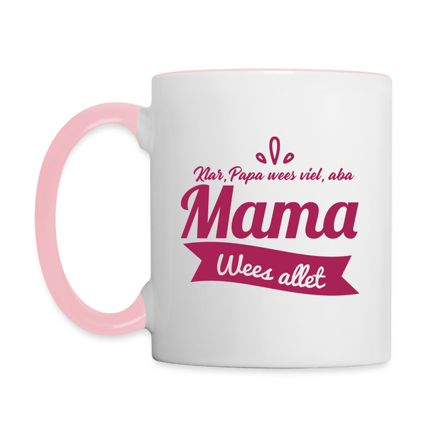 Mama wees allet - Tasse zweifarbig
