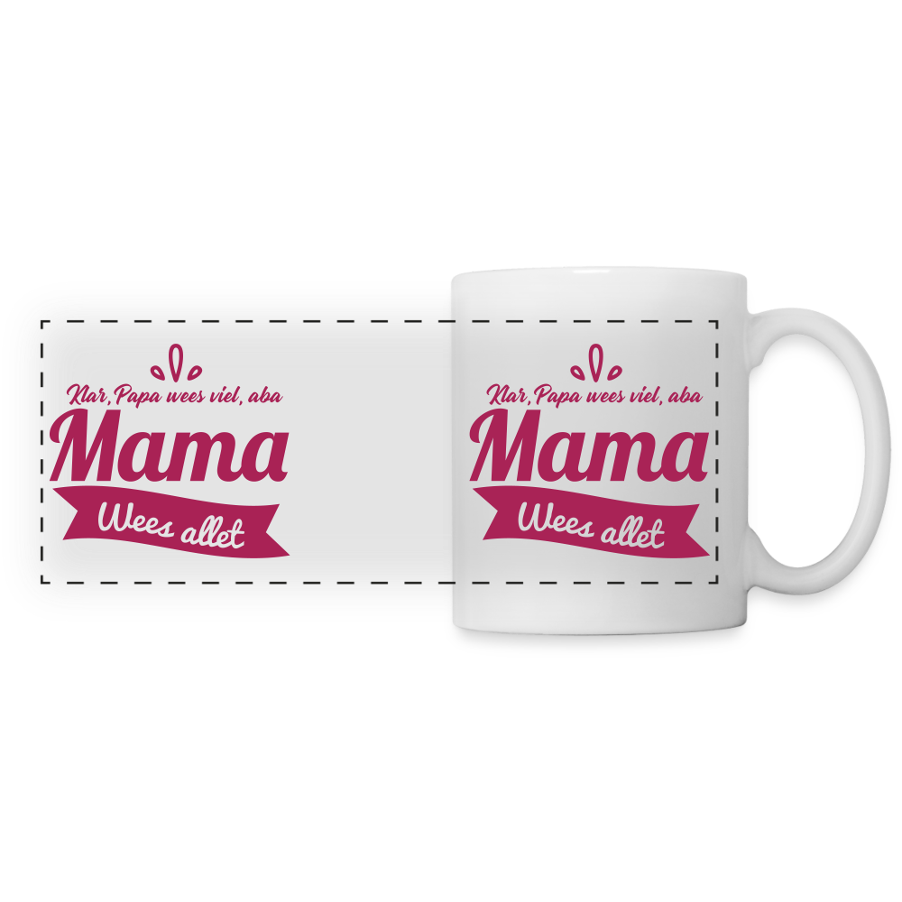 Mama wees allet - Tasse zweifarbig - weiß