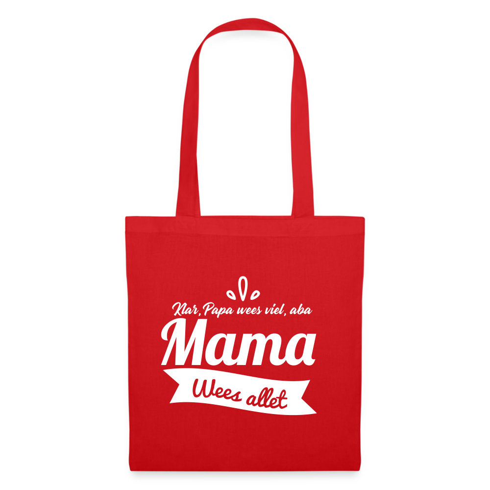 Oma wees allet - Stoffbeutel - Rot
