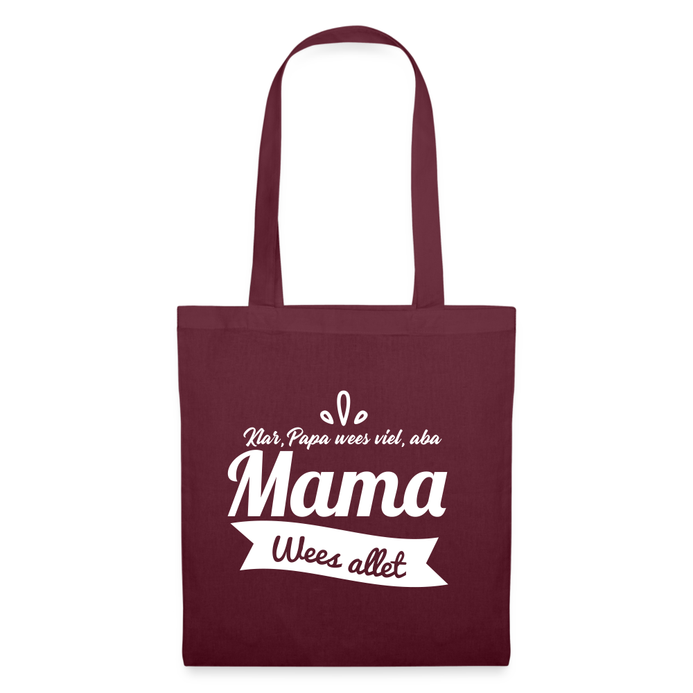 Oma wees allet - Stoffbeutel - Burgunderrot