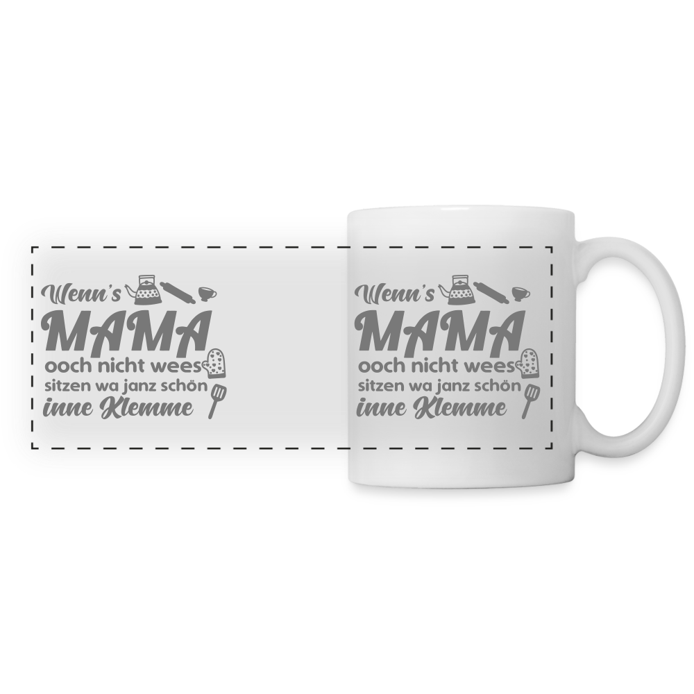 Wenn's Mama wees - Tasse zweifarbig - weiß