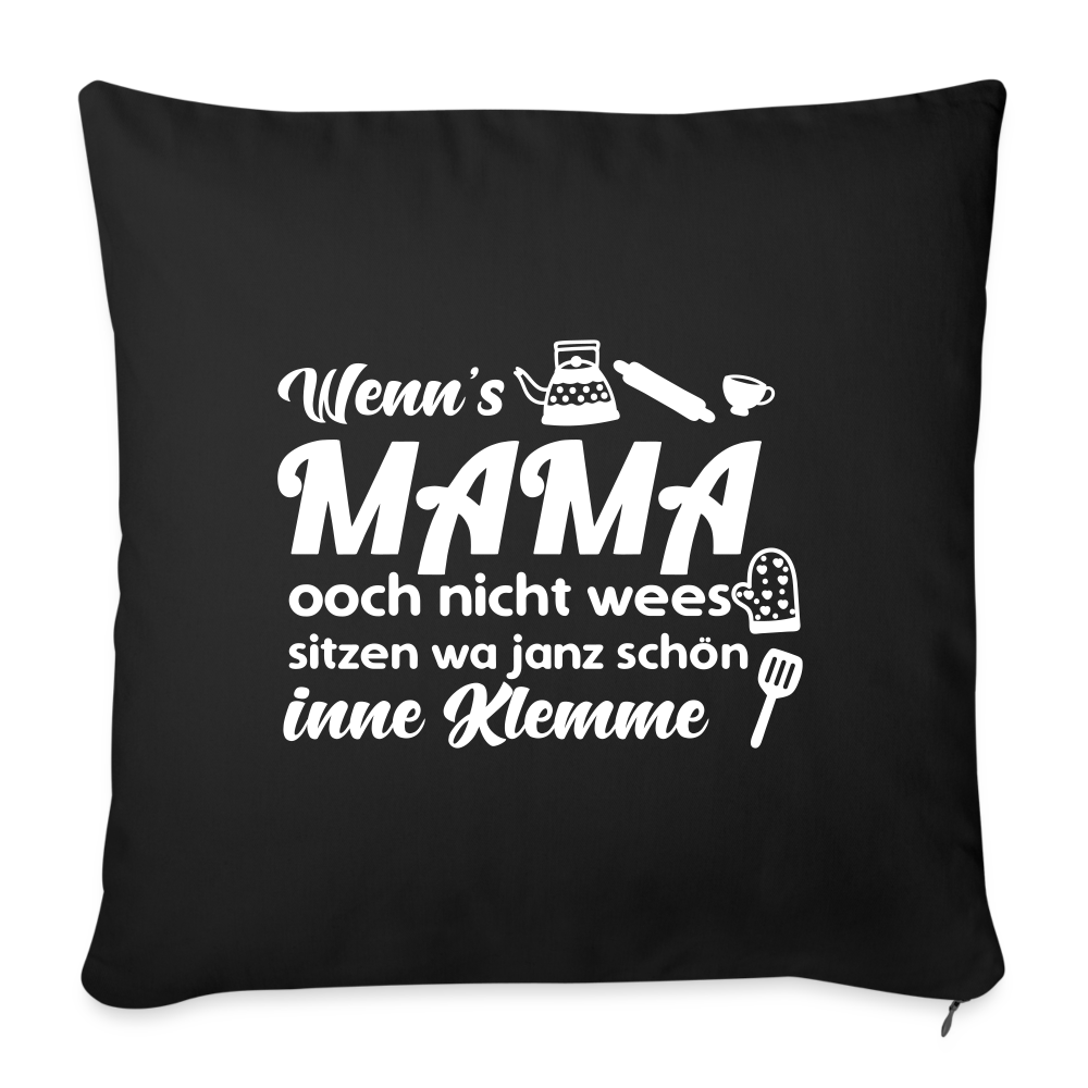 Wenn's Oma wees - Sofakissen mit Füllung (45 x 45 cm) - Schwarz
