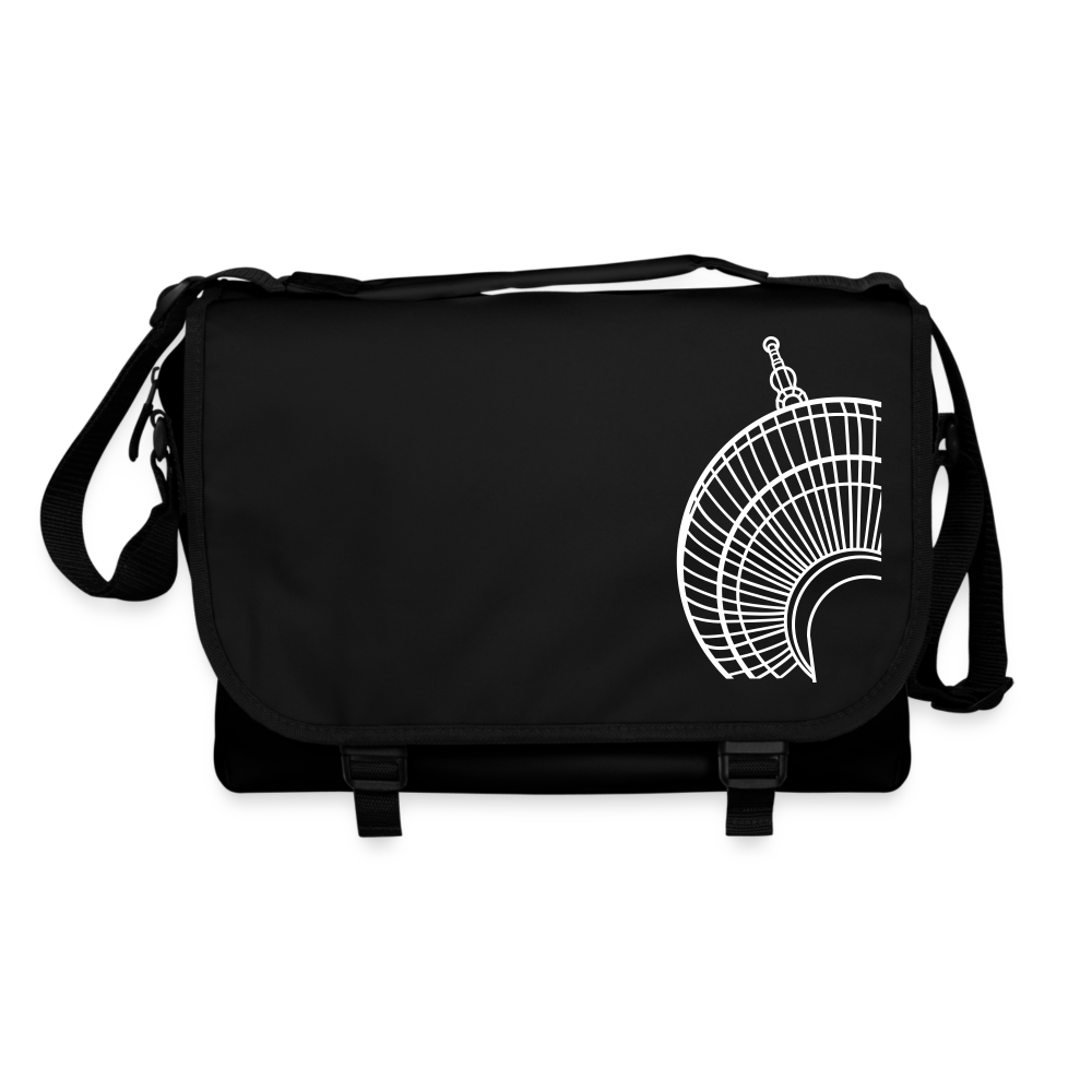 Der Turm von unten - weiß - Umhängetasche - Schwarz/Schwarz