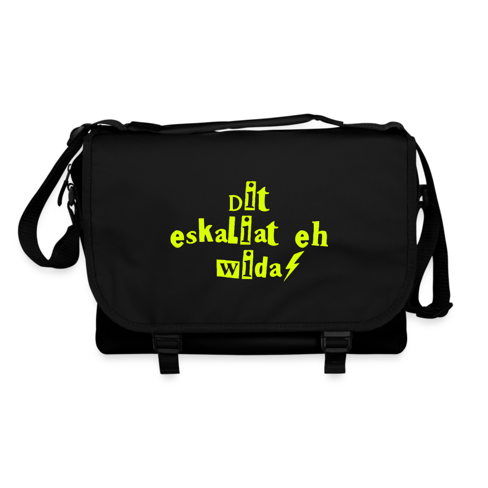 Dit eskaliat eh wilda  - Umhängetasche - Schwarz/Schwarz