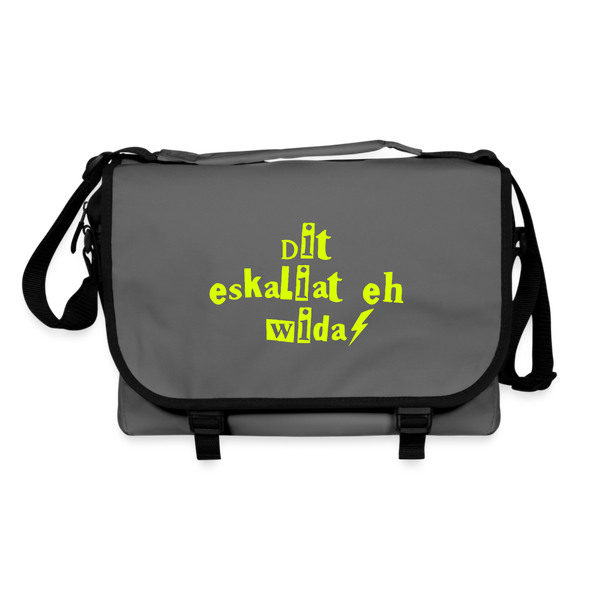 Dit eskaliat eh wilda  - Umhängetasche - Graphit/Schwarz