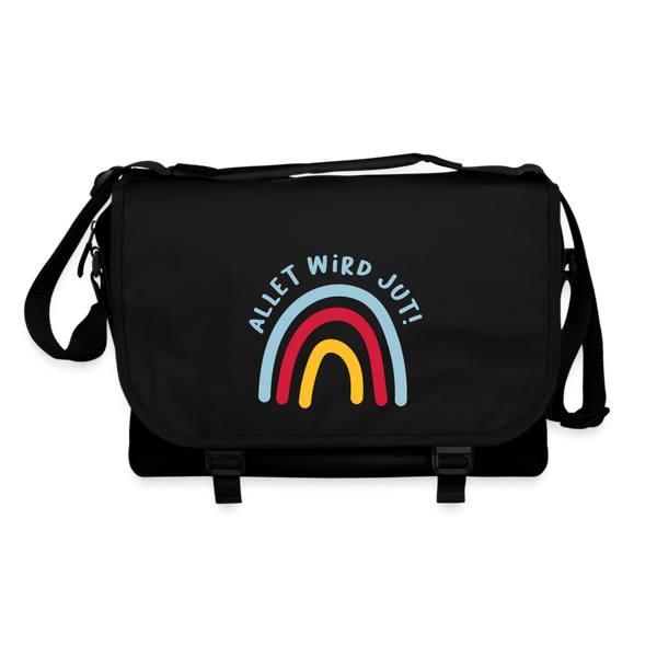 Allet wird jut! - Umhängetasche - Schwarz/Schwarz