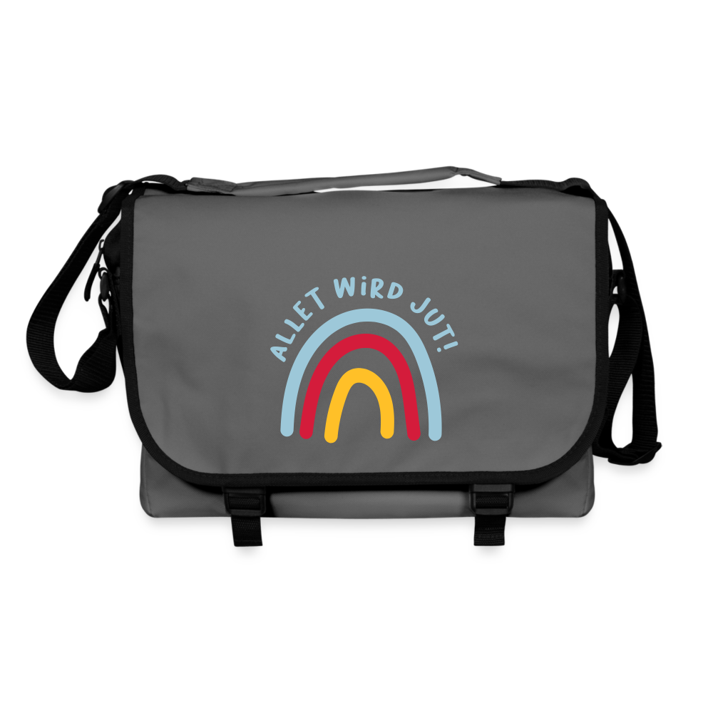 Allet wird jut! - Umhängetasche - Graphit/Schwarz