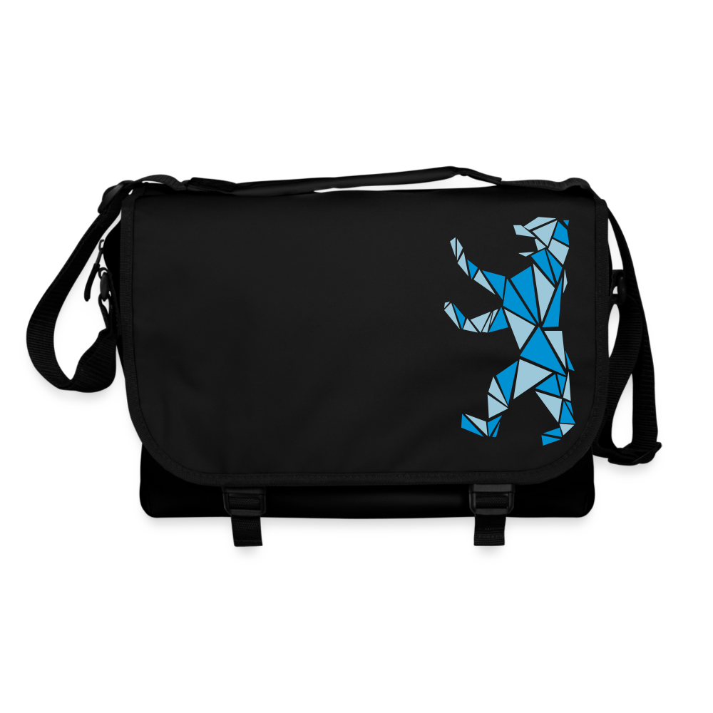 Berliner Bär Geometrie - Umhängetasche - Schwarz/Schwarz