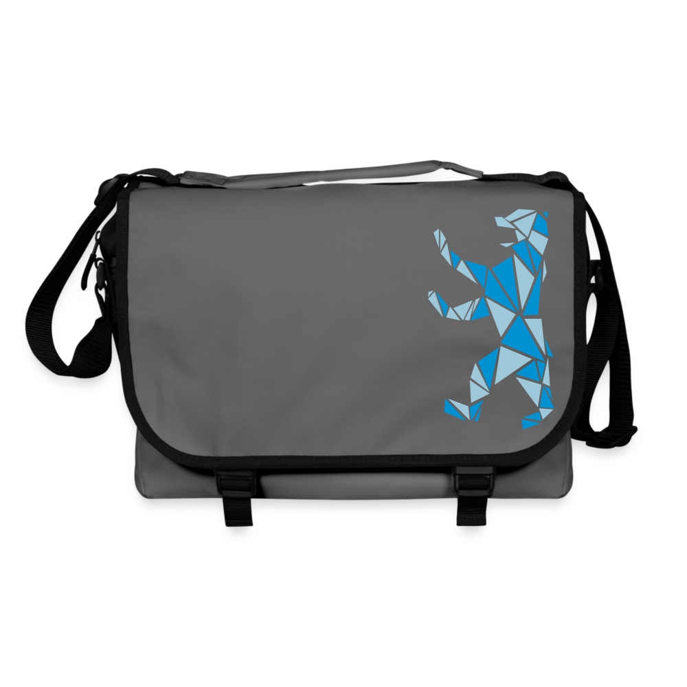 Berliner Bär Geometrie - Umhängetasche - Graphit/Schwarz