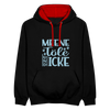 Meene Töle und Icke - Kontrast Hoodie - Schwarz/Rot
