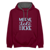 Meene Töle und Icke - Kontrast Hoodie - Weinrot/Anthrazit