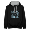 Meene Töle und Icke - Kontrast Hoodie - Schwarz/Grau meliert