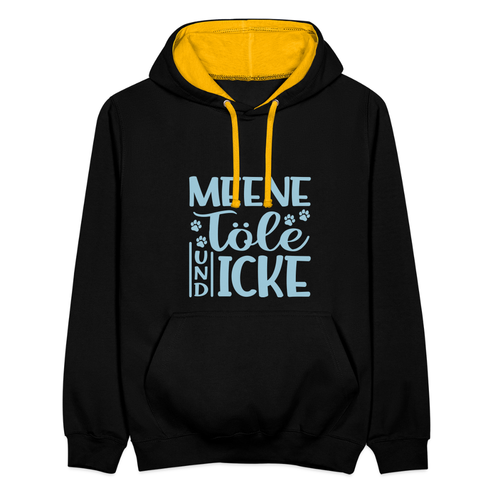 Meene Töle und Icke - Kontrast Hoodie - Schwarz/Gold