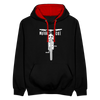 Motor icke - Kontrast Hoodie - Schwarz/Rot