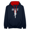 Motor icke - Kontrast Hoodie - Navy/Rot