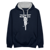 Motor icke - Kontrast Hoodie - Navy/Grau meliert