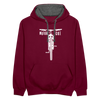 Motor icke - Kontrast Hoodie - Weinrot/Anthrazit