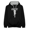 Motor icke - Kontrast Hoodie - Schwarz/Grau meliert