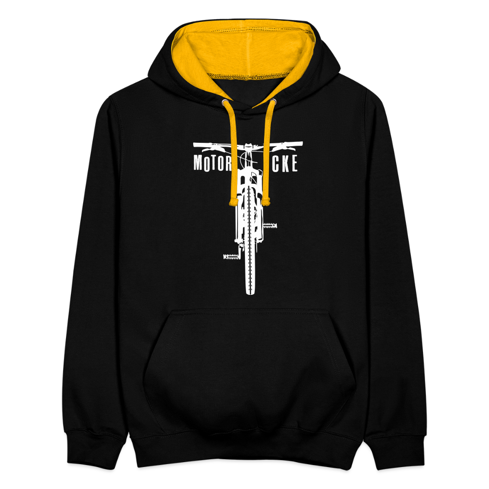 Motor icke - Kontrast Hoodie - Schwarz/Gold