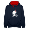 Wegbier Berlin - Kontrast Hoodie - Navy/Rot
