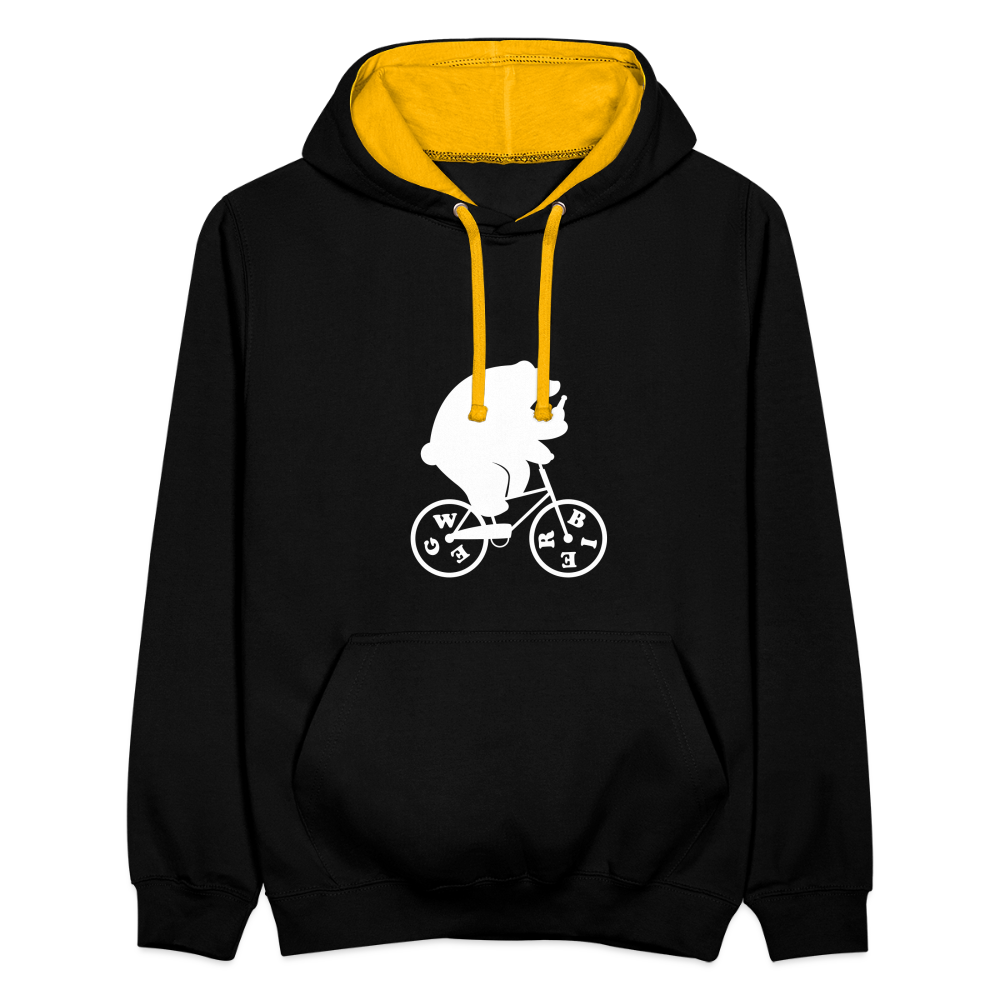 Wegbier Berlin - Kontrast Hoodie - Schwarz/Gold