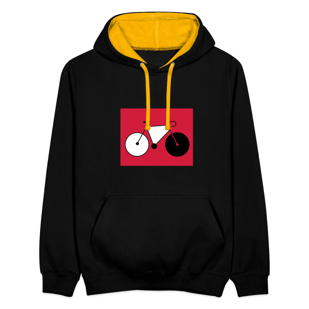 Berliner Tretmühle - Kontrast Hoodie - Schwarz/Gold