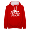 Kiekste - Kontrast Hoodie - Rot/Weiß