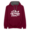 Kiekste - Kontrast Hoodie - Weinrot/Anthrazit