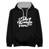 Kiekste - Kontrast Hoodie - Schwarz/Grau meliert