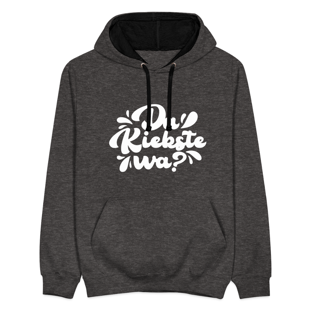 Kiekste - Kontrast Hoodie - Anthrazit/Schwarz