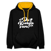 Kiekste - Kontrast Hoodie - Schwarz/Gold