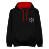 Tach X - Kontrast Hoodie - Schwarz/Rot