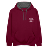 Tach X - Kontrast Hoodie - Weinrot/Anthrazit