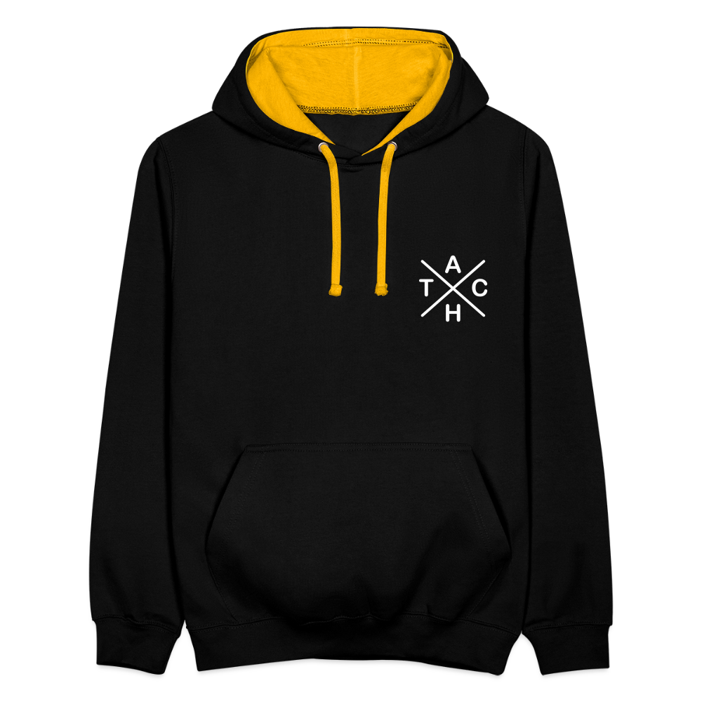 Tach X - Kontrast Hoodie - Schwarz/Gold